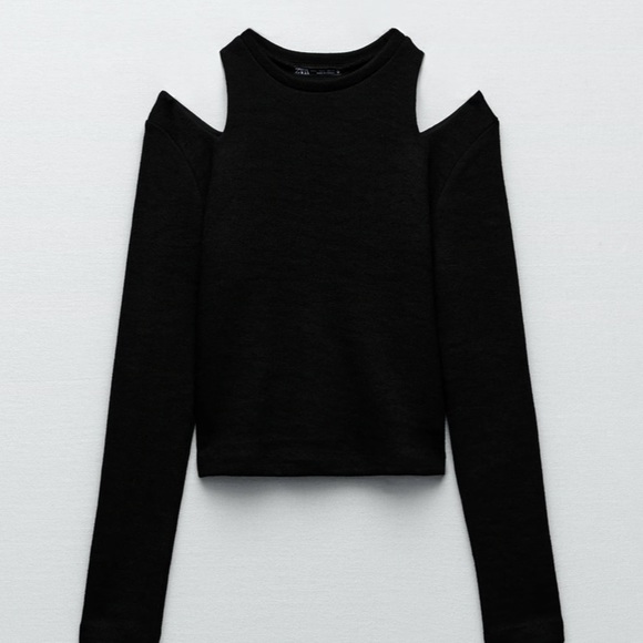 NWOT Zara cut out shoulder sweater M - Picture 3 of 3